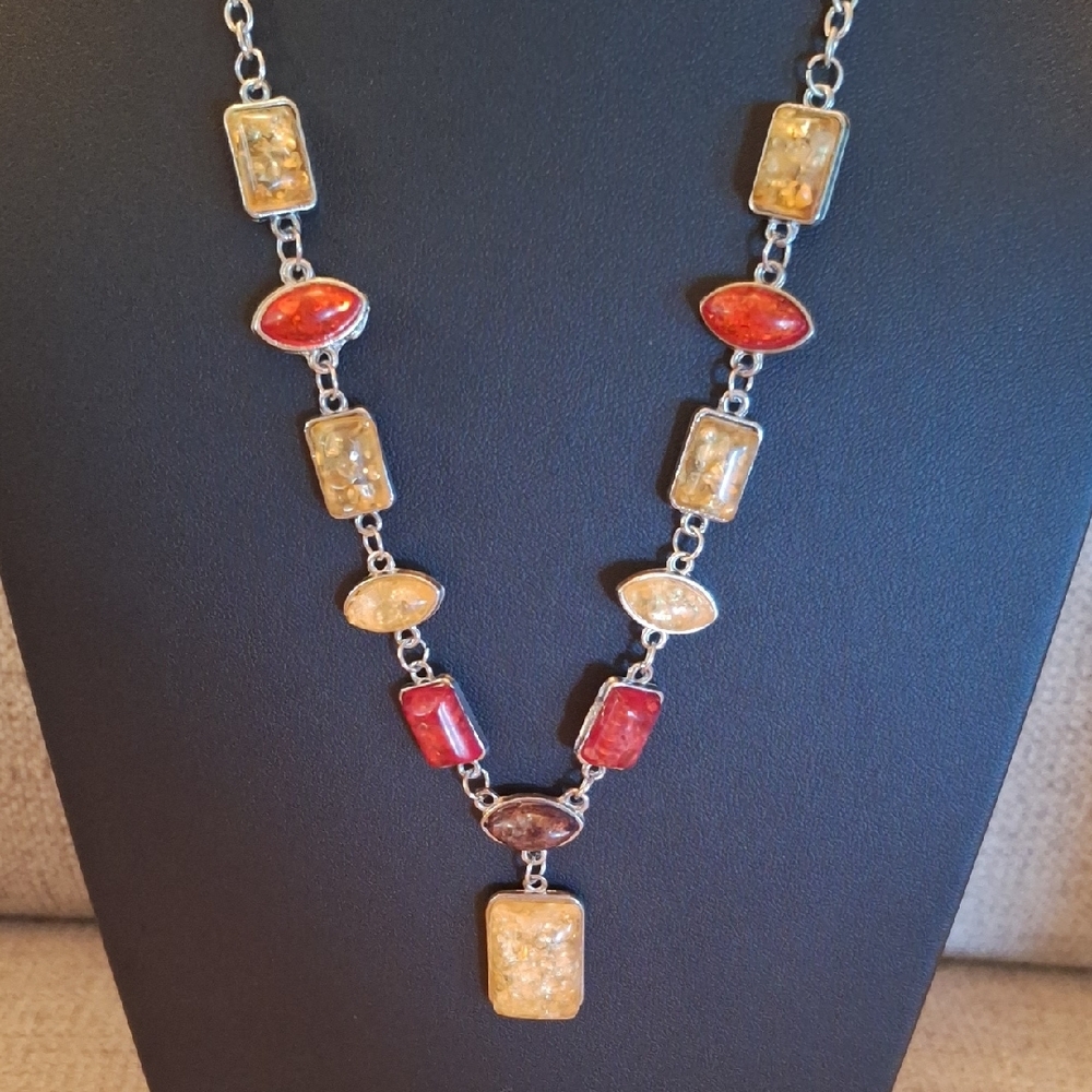 Multicolor Drop Necklace - Picture 2 of 4